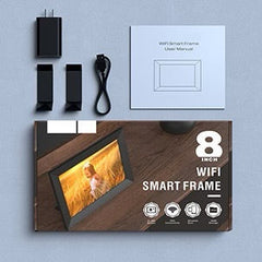 Jeemak F15 Digital Picture Frame 8.0 inch WiFi Photo Frame Gift Choice for Family/Friends Smart Frame Wireless Sync 16gb Storage The Branded Hub