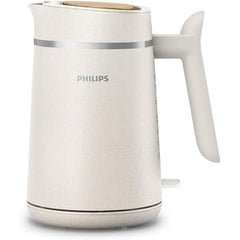 Philips Eco Conscious Edition Kettle 5000 Series, 100% Bio-based plastics*, 1.7 L Capacity, Cordless + 360° Pirouette Base, Silk White Matt Finish, (HD9365/11) The Branded Hub
