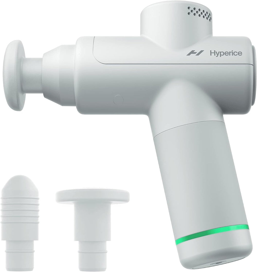 Hyperice |Hypervolt Go 2 Handheld Percussion Massage Gun Featuring Quiet Glide Technology, 3 Speeds, 2 Interchangeable Heads The Branded Hub