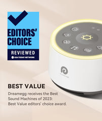 Dreamegg D1 Sound Machine Baby - White Noise Machine for Baby with Night Light, 24 High Fidelity Sounds, Timer & Memory Feature, Noise Machine with Nursery Lamps for Adults, Home, Office The Branded Hub