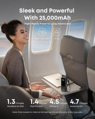 Anker Laptop Power Bank, 25,000mAh Portable Charger with Triple 100W USB-C Ports, Built-in Retractable Cables, Flight-Approved for Travel, iPhone 16/15 Series, MacBook, Samsung, and More The Branded Hub