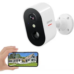 DEKCO Security Camera Outdoor Battery Operated, Wireless CCTV Camera for Home Security, 1080P WiFi Camera Outdoor Indoor with PIR Human Motion Detection & Siren,2 Way Audio, IP66,2.4Ghz Wifi (No 5Ghz) The Branded Hub