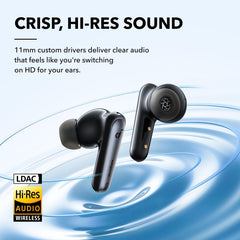 Soundcore by Anker Liberty 4 NC Wireless Earbuds, 98.5% Noise Reduction, Adaptive Noise Cancelling to Ears and Environment, Hi-Res Sound, 50H Battery, Wireless Charging, Bluetooth 5.3 (Black) The Branded Hub