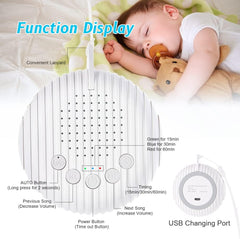 Q3 White Noise Machine, 10 Soothing Nature Sounds Therapy Portable Sleep Sound Machine