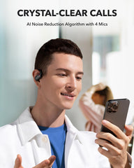 Soundcore by Anker V30i Open-Ear Headphones, Ultra-Comfort, Lightweight Design, Snug Fit, Ergonomic Ear Hooks, Robust Bass, 36H Playtime, Bluetooth 5.3, App Control, Clear Calls, Wireless Earbuds The Branded Hub