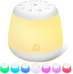 Dreamegg White Noise Machine - Portable Sound Machine Baby for Sleeping with 8 Adjustable Night Light, 24 Sleep Sounds for Baby Kids Adults