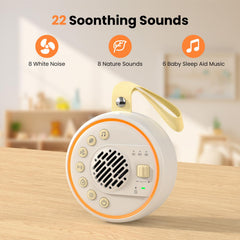 Lemnoi White Noise Machine,Portable Sound Machine with 22 Soothing Sounds