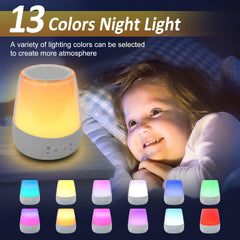 HKAI Baby Sound Machine, White Noise Machine Night Light for Toddler Sleep Trainer, 20 Soothing Sounds, Timer Function for Nursery, Kids & Toddler Bedroom, Plug in