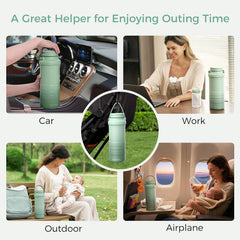 Momcozy 22oz Portable Breastmilk Cooler for 24H Outdoor, Newborn Essentials | 24 Hours & 360° Surrounded Cooling, 2 Extra Baby Bottles for Better Storage, Life Saver for Working Mom, Hassle-Free Cleaning