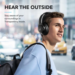 Soundcore by Anker Q20i Hybrid Active Noise Cancelling Headphones, Wireless Over-Ear Bluetooth, 40H Long ANC Playtime, Hi-Res Audio, Big Bass, Customize via an App, Transparency Mode The Branded Hub