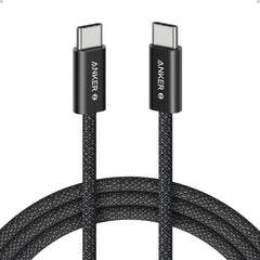 Anker Zolo USB C to USB C Cable, Braided and Dirt-Free Type-C Fast Charging Cable, Slim Connector, for iPhone 17 Series, MacBook (240W) (Black, 3.3FT) The Branded Hub