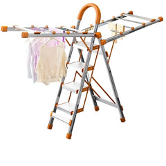 2-in-1 Step Ladder With Built-In Drying Rack