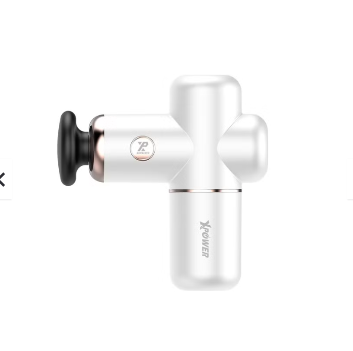 XPower MG3 Mini Massage Gun with 4 Massage Head - White The Branded Hub