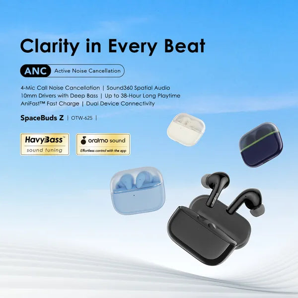Oraimo SpaceBuds Z ANC True Wireless Earbuds with Spatial Audio The Branded Hub