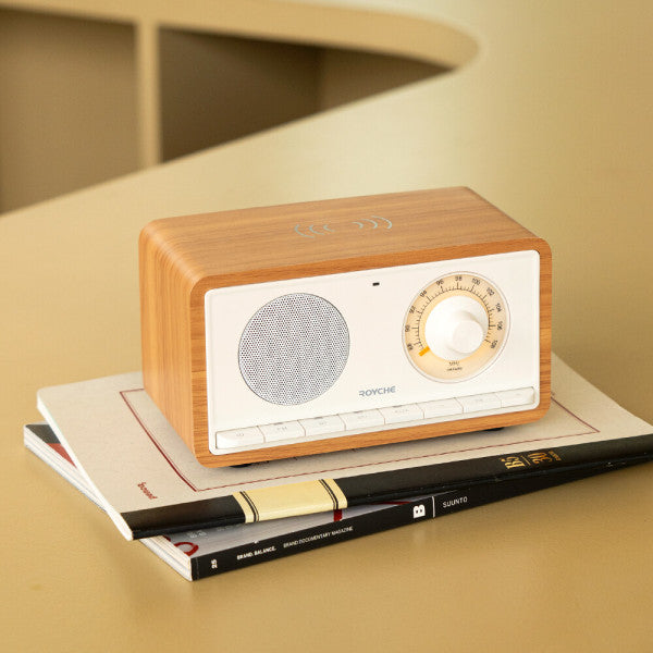 ROYCHE Retro Bluetooth Speaker Wireless Charging BTS-610WC The Branded Hub