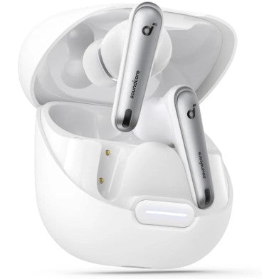 Soundcore by Anker Liberty 4 NC Noise Cancelling Earbuds, 98.5% Noise Reduction, Adaptive Noise Cancelling to Ears and Environment, Hi-Res Sound, 50H Battery, Wireless Charging, Bluetooth 5.3 (White) The Branded Hub