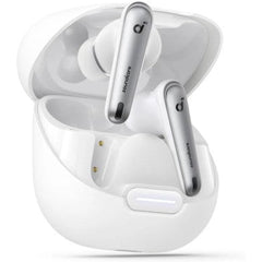 Soundcore by Anker Liberty 4 NC Noise Cancelling Earbuds, 98.5% Noise Reduction, Adaptive Noise Cancelling to Ears and Environment, Hi-Res Sound, 50H Battery, Wireless Charging, Bluetooth 5.3 (White) The Branded Hub