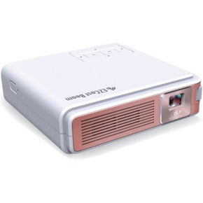 EZCast J4 2024 Travel Projector:Portable with Built-in Battery and Speaker,Great for Camping 1080P Rechargeable DLP Projector.Compatible with HDMI, USB, iPhone and Android Devices The Branded Hub