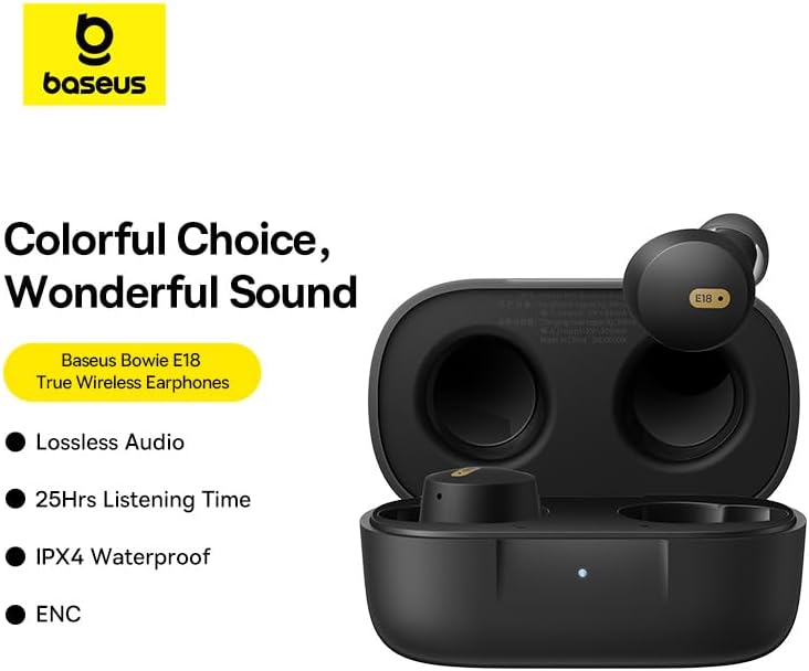 Baseus Bowie E18 True Wireless Earphones - Cosmic Black The Branded Hub