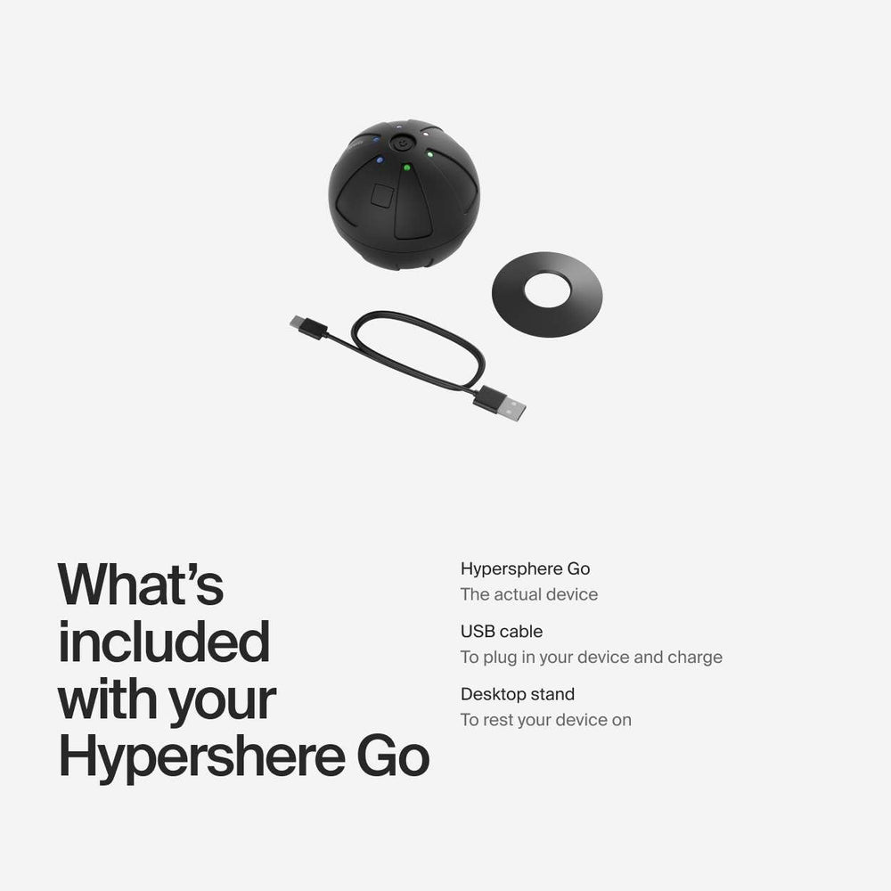 Hyperice Hypersphere Go - Vibrating Massage Ball for Muscle Recovery, Myofascial Release and Soreness Relief - Portable Fitness Massager, Perfect for use at The Gym, or at Home - FSA and HSA The Branded Hub