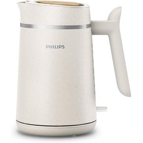 Philips Eco Conscious Edition Kettle 5000 Series, 100% Bio-based plastics*, 1.7 L Capacity, Cordless + 360° Pirouette Base, Silk White Matt Finish, (HD9365/11) The Branded Hub