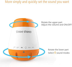 Three Sheep Baby Soother White Noise Sleep Sound Machine Portable Voice Sensor Cry The Branded Hub