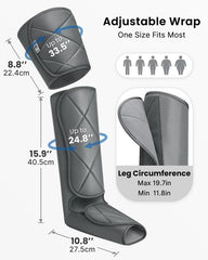 RENPHO Leg Massager with Heat for Circulation, FSA HSA Eligible Air Compression Calf Massager, Effective for Mother Father Reduce Swelling and Muscle Relaxation-Grey The Branded Hub