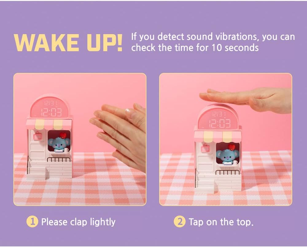BT21 Cafe Digital Led Desk Clock (KOYA) The Branded Hub