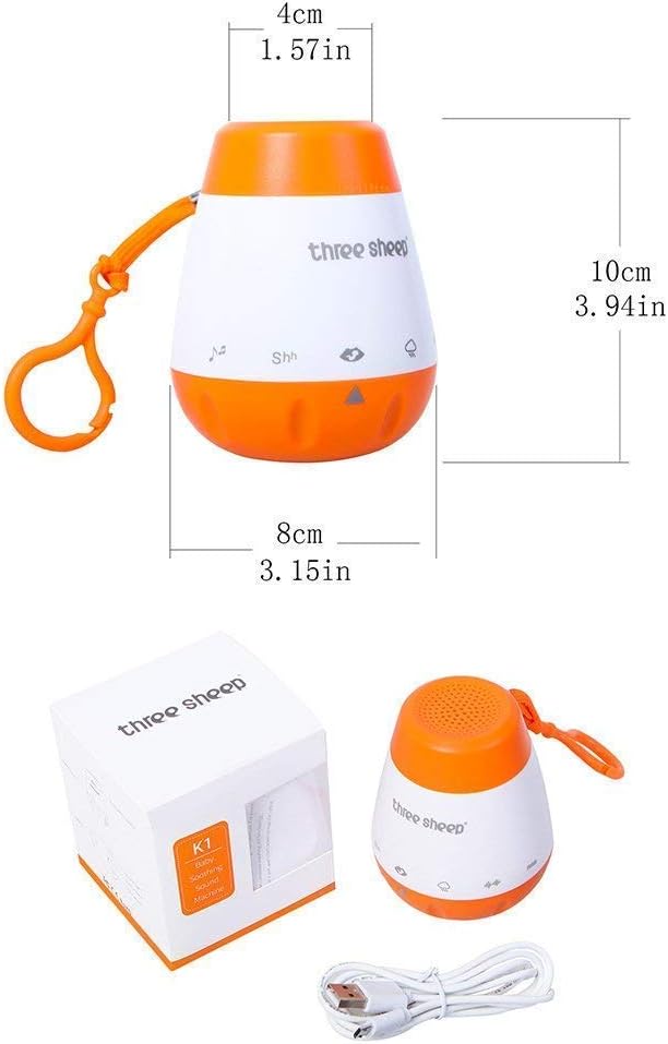 Three Sheep Baby Soother White Noise Sleep Sound Machine Portable Voice Sensor Cry The Branded Hub