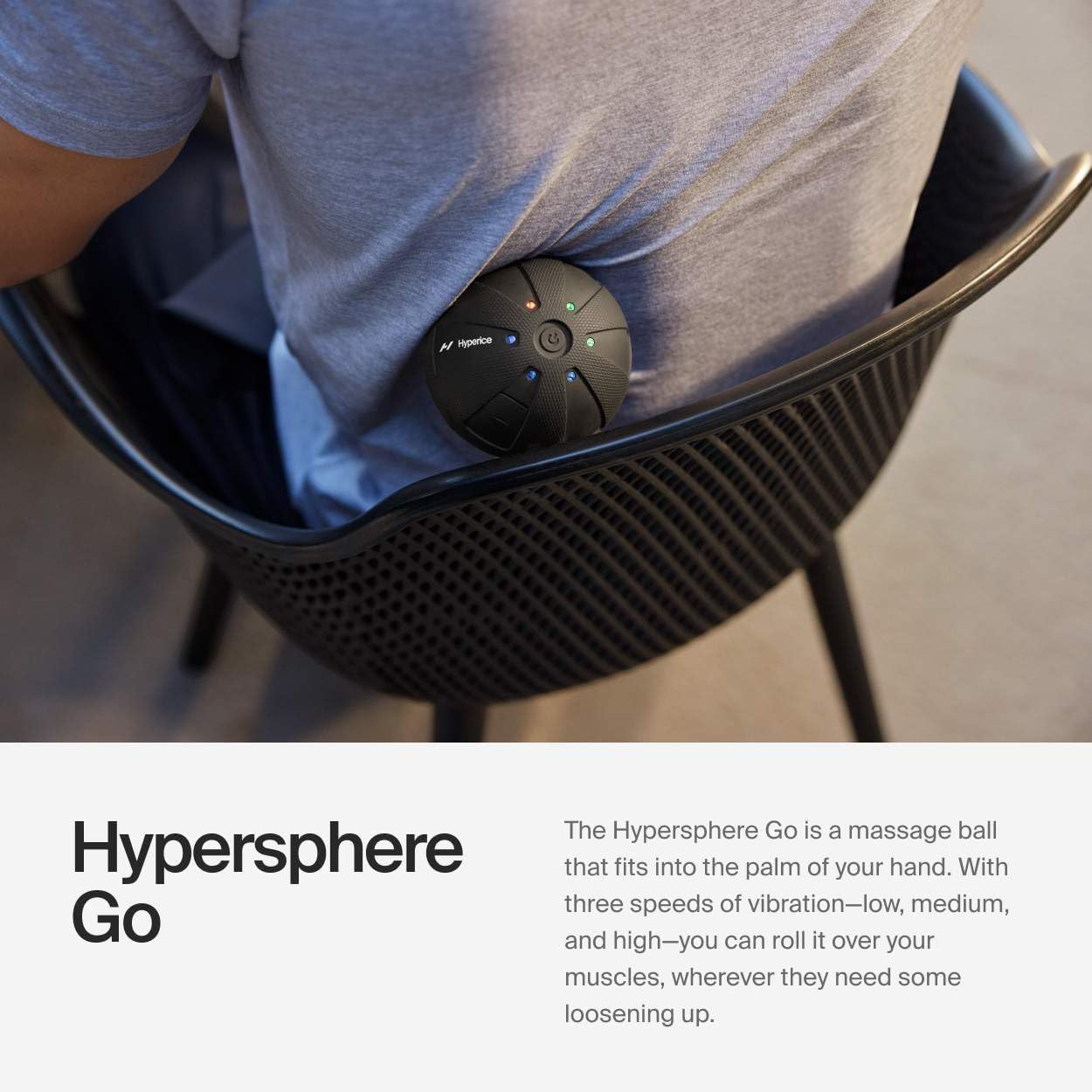 Hyperice Hypersphere Go - Vibrating Massage Ball for Muscle Recovery, Myofascial Release and Soreness Relief - Portable Fitness Massager, Perfect for use at The Gym, or at Home - FSA and HSA The Branded Hub
