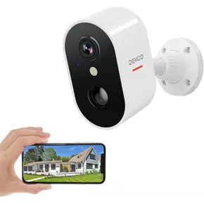 DEKCO Security Camera Outdoor Battery Operated, Wireless CCTV Camera for Home Security, 1080P WiFi Camera Outdoor Indoor with PIR Human Motion Detection & Siren,2 Way Audio, IP66,2.4Ghz Wifi (No 5Ghz) The Branded Hub