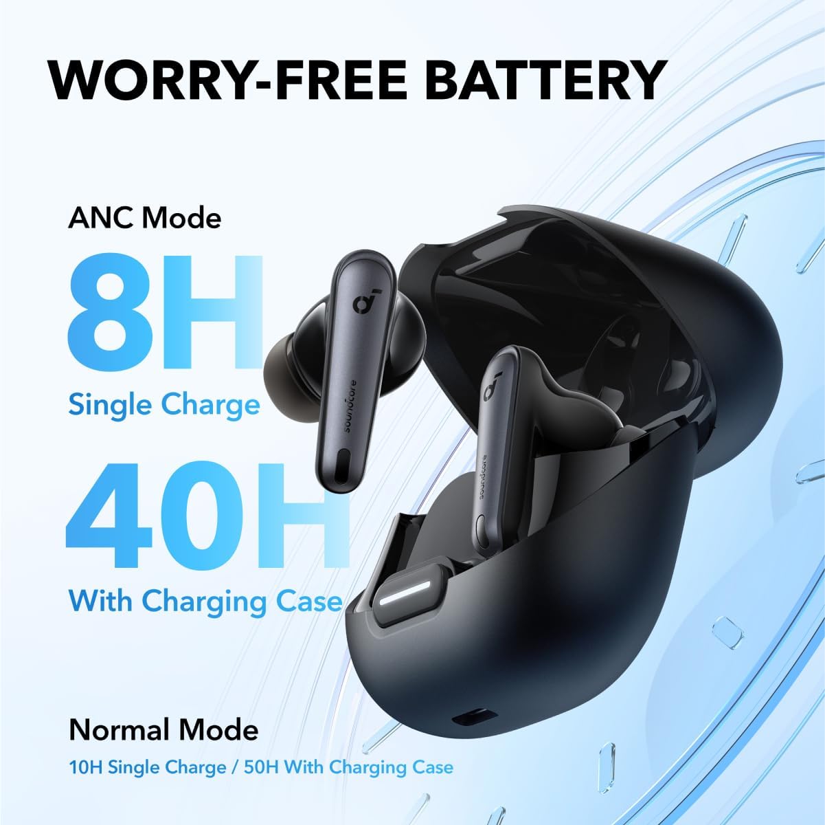 Soundcore by Anker Liberty 4 NC Wireless Earbuds, 98.5% Noise Reduction, Adaptive Noise Cancelling to Ears and Environment, Hi-Res Sound, 50H Battery, Wireless Charging, Bluetooth 5.3 (Black) The Branded Hub