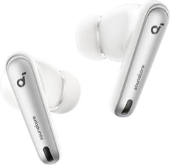 Soundcore by Anker Liberty 4 NC Noise Cancelling Earbuds, 98.5% Noise Reduction, Adaptive Noise Cancelling to Ears and Environment, Hi-Res Sound, 50H Battery, Wireless Charging, Bluetooth 5.3 (White) The Branded Hub