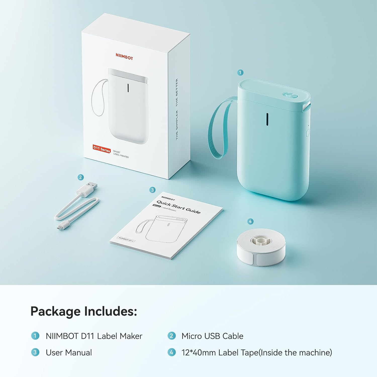 NIIMBOT Label Maker D11 Label Printer Portable Wireless The Branded Hub