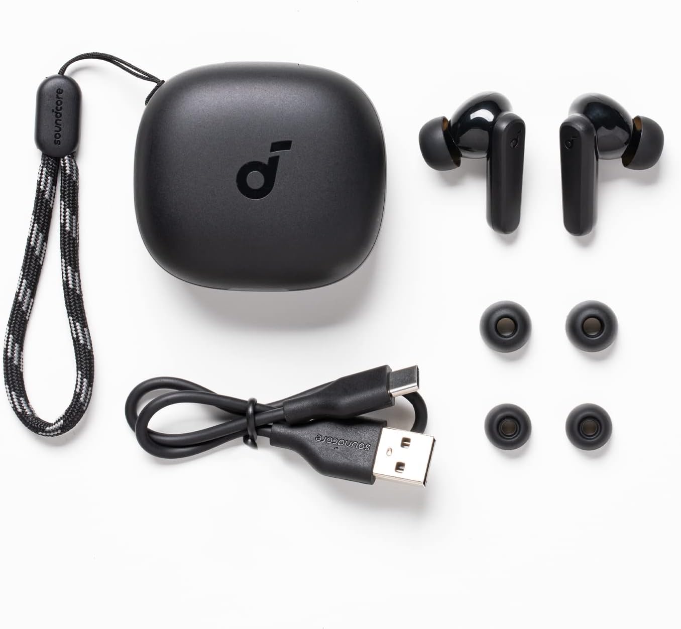 Soundcore by Anker P20i True Wireless Earbuds, 10mm Drivers with Big Bass, Bluetooth 5.3, 30H Long Playtime, Water-Resistant, 2 Mics for AI Clear Calls, 22 Preset EQs, Customization via App (Black) The Branded Hub