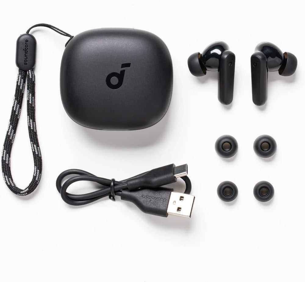 Soundcore by Anker P20i True Wireless Earbuds, 10mm Drivers with Big Bass, Bluetooth 5.3, 30H Long Playtime, Water-Resistant, 2 Mics for AI Clear Calls, 22 Preset EQs, Customization via App (Black) The Branded Hub