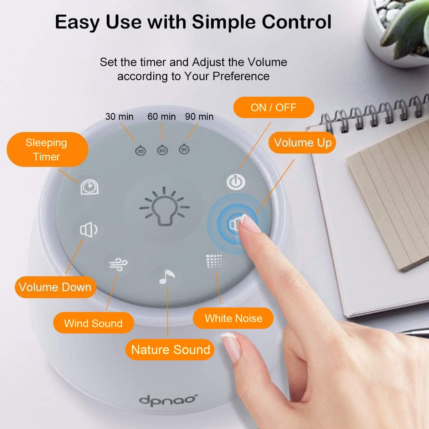 Dpnao White Noise Machine, Sleep Sound Machine
