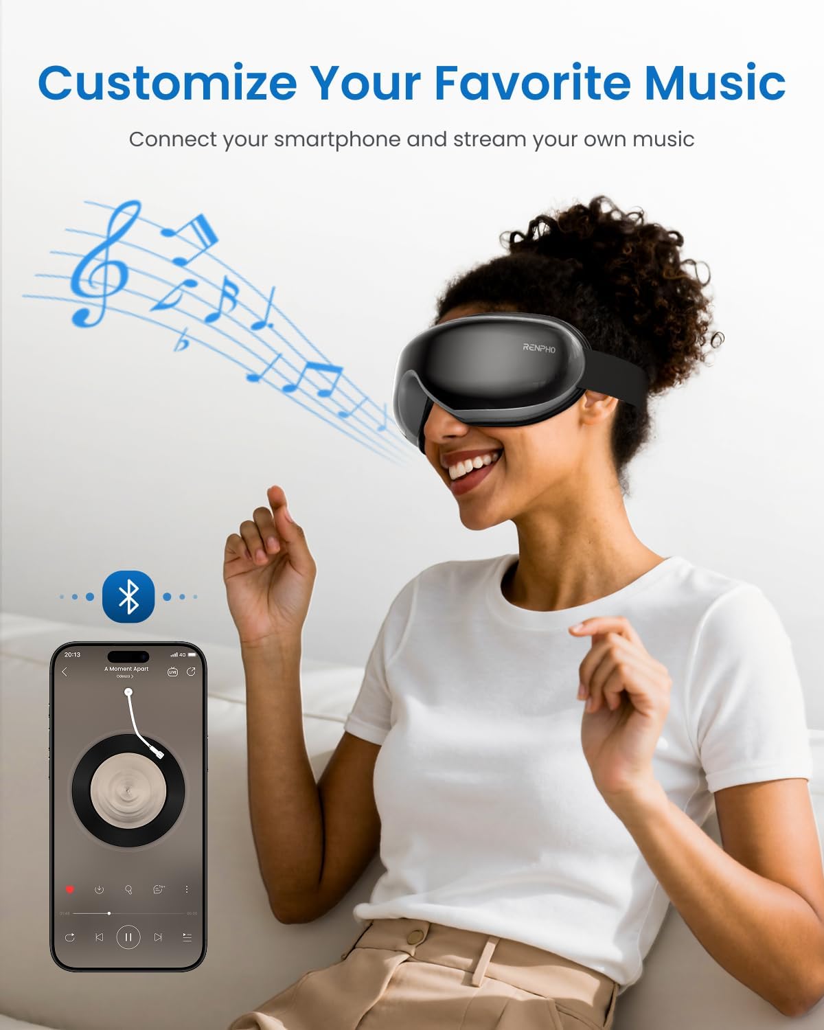 RENPHO Eyeris 1 Eye Massager with Heat, Eye Mask for Migraine, Smart Sleep Mask for Dry Eyes Relax, Reduce Strain Massage Equipment The Branded Hub