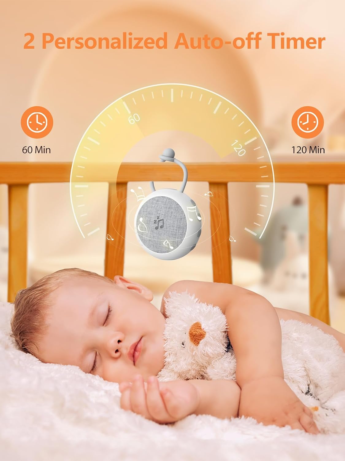 JolyWell White Noise Machine - Portable Sound Machine for Baby & Adult