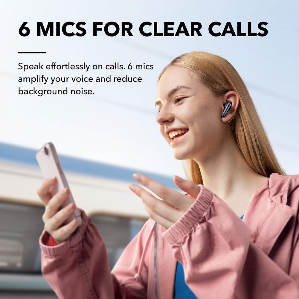 Soundcore by Anker Liberty 4 NC Noise Cancelling Earbuds, 98.5% Noise Reduction, Adaptive Noise Cancelling to Ears and Environment, Hi-Res Sound, 50H Battery, Wireless Charging, Bluetooth 5.3 (White) The Branded Hub