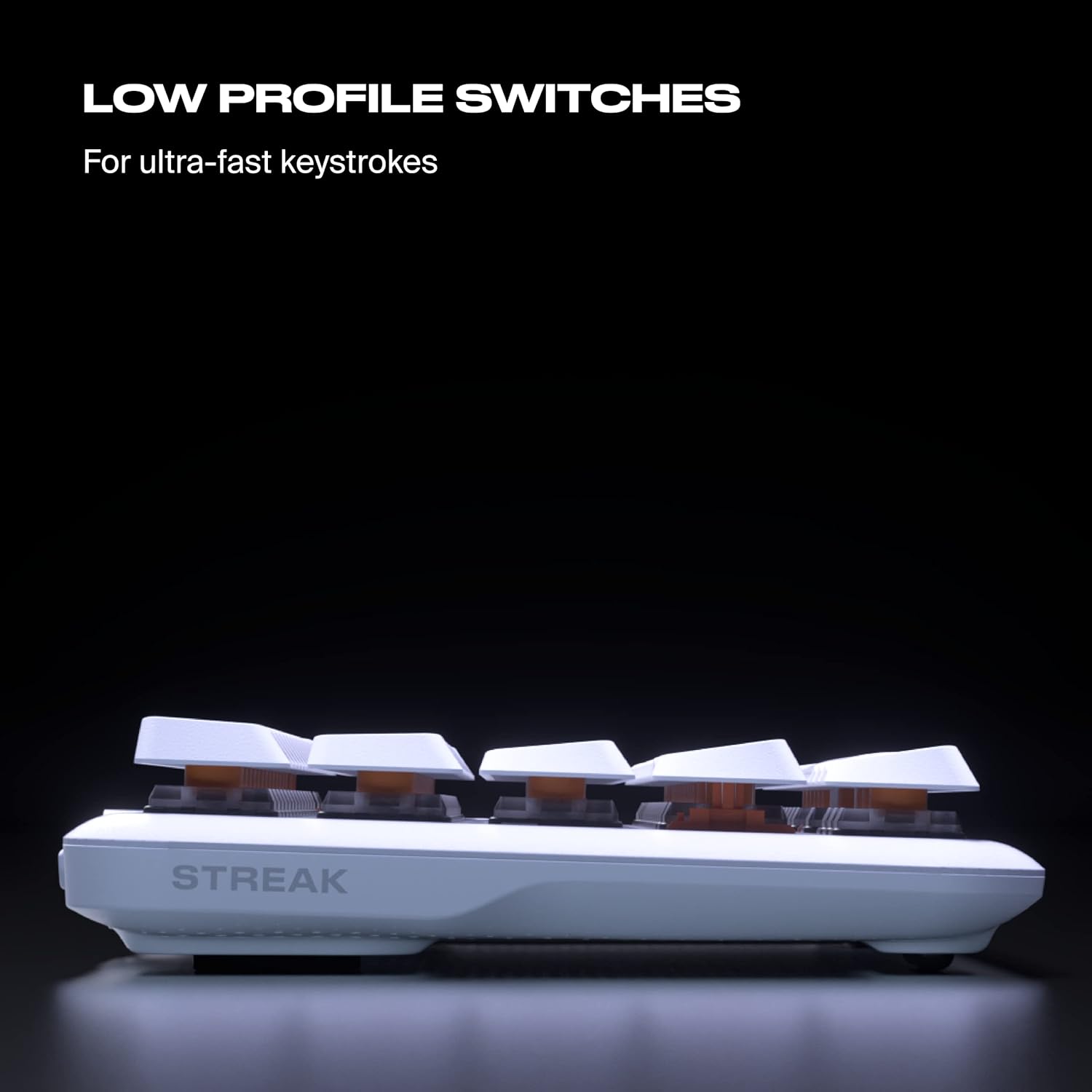 Fnatic STREAK65 LP | White | Compact RGB Gaming Mechanical Keyboard Speed Switche The Branded Hub
