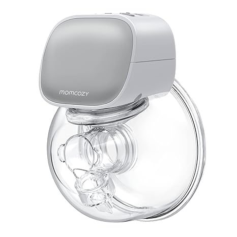 Momcozy S9 Wearable Breast Pump - Hands-Free Breast Pump with 2 Mode & 5 Levels, Portable Electric Wearable Breast Pump, Painless Breastfeeding Breastpump Can Be Worn in-Bra, 24mm Gray The Branded Hub
