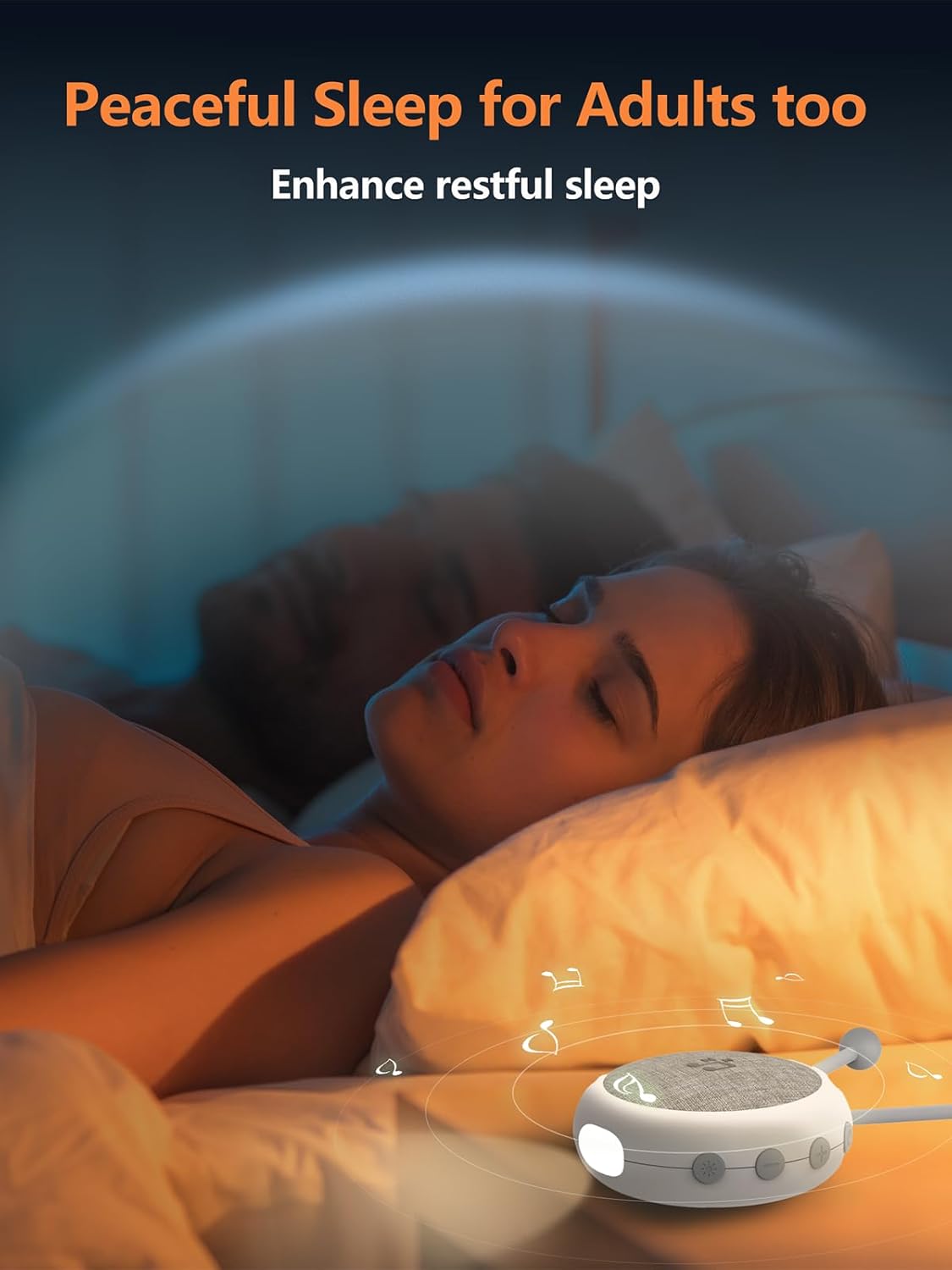 JolyWell White Noise Machine - Portable Sound Machine for Baby & Adult