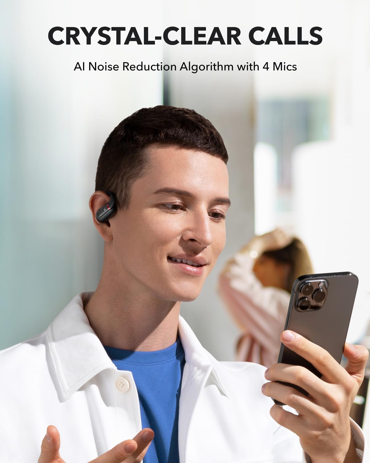 Soundcore by Anker V30i Open-Ear Headphones, Ultra-Comfort, Lightweight Design, Snug Fit, Ergonomic Ear Hooks, Robust Bass, 36H Playtime, Bluetooth 5.3, App Control, Clear Calls, Wireless Earbuds The Branded Hub