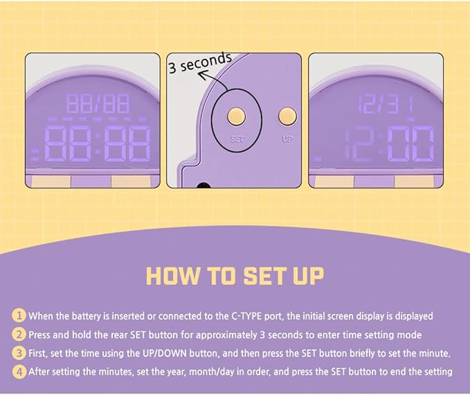 BT21 Cafe Digital Led Desk Clock (KOYA) The Branded Hub