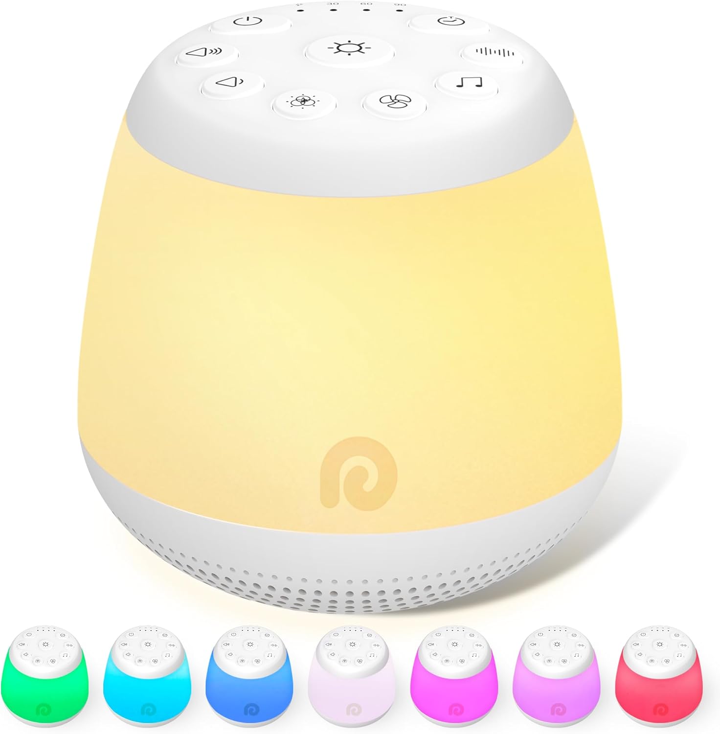 Dreamegg White Noise Machine - Portable Sound Machine Baby for Sleeping with 8 Adjustable Night Light, 24 Sleep Sounds for Baby Kids Adults