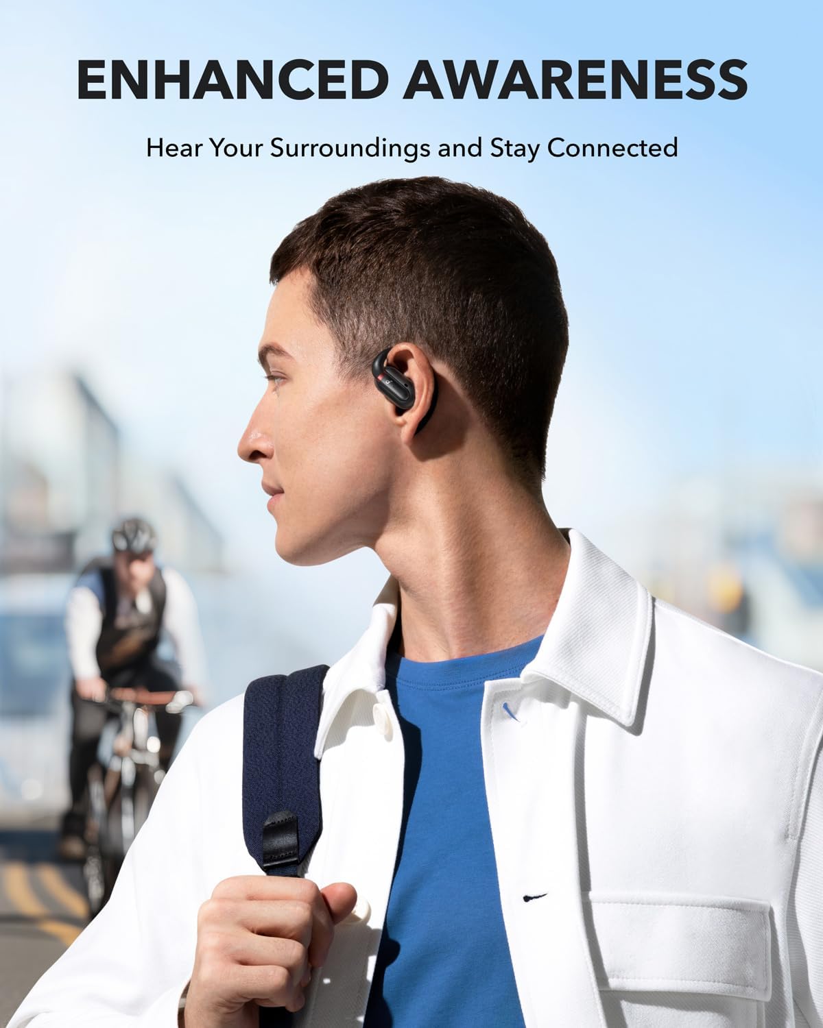 Soundcore by Anker V30i Open-Ear Headphones, Ultra-Comfort, Lightweight Design, Snug Fit, Ergonomic Ear Hooks, Robust Bass, 36H Playtime, Bluetooth 5.3, App Control, Clear Calls, Wireless Earbuds The Branded Hub
