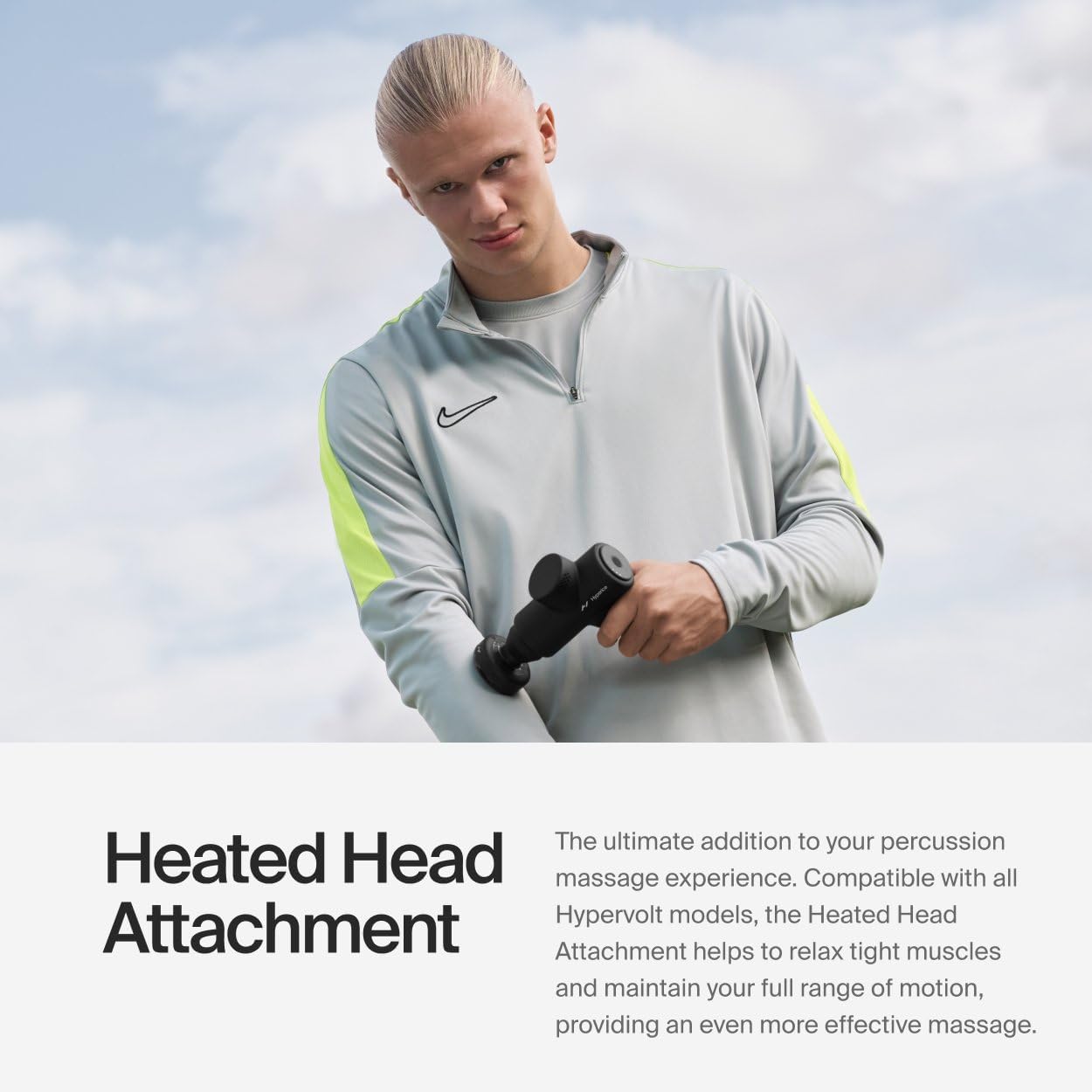 Hyperice |Hypervolt Go 2 Handheld Percussion Massage Gun Featuring Quiet Glide Technology, 3 Speeds, 2 Interchangeable Heads The Branded Hub