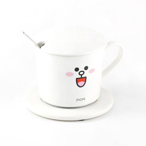 LINE FRIENDS Mug Warmer Set (white) The Branded Hub