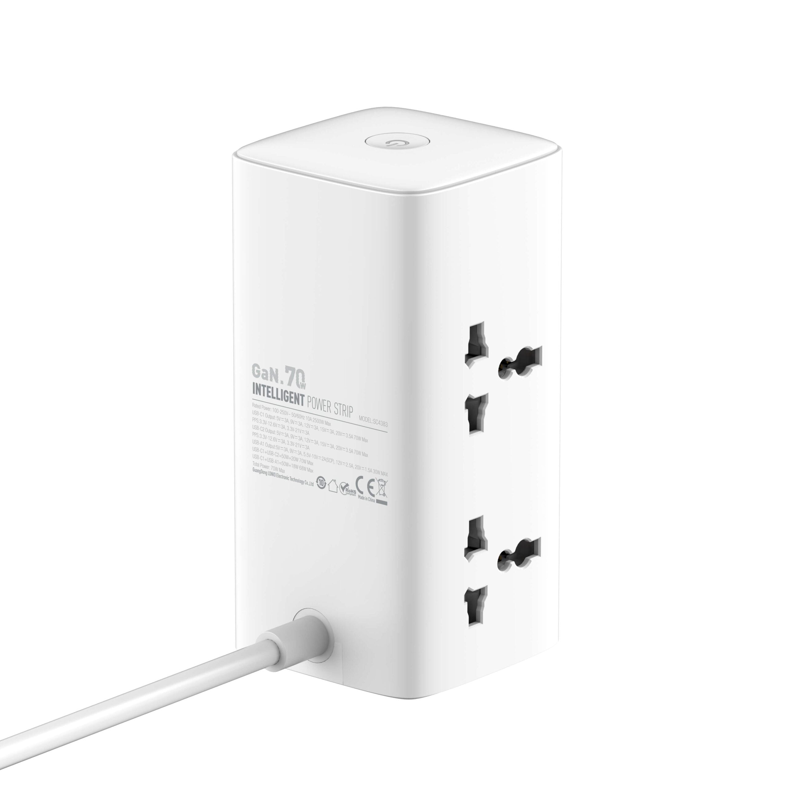 LDNIO SC4383 70W Multifunctional Universal Desktop Power Adapter EU Plug The Branded Hub